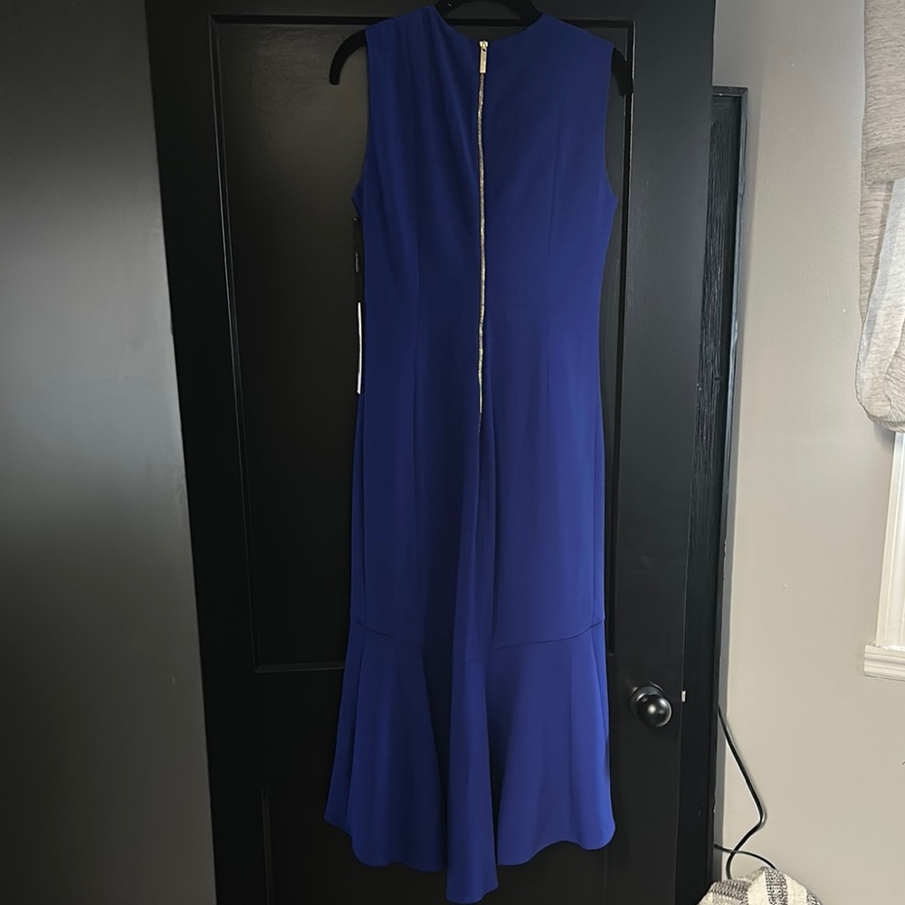 Calvin Kline Elegant Blue Sleeveless Dress